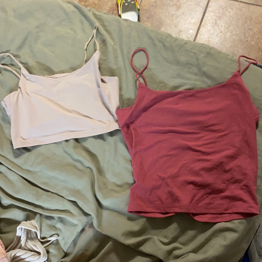 Solid cropped tanks - SHEIN and H&M